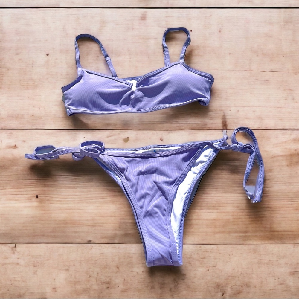 Ultra Soft Baby Rib Light Purple bikini medium, new with tags